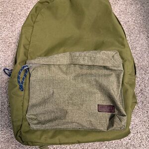 Hollister Forest Green Backpack with Front Pocket
